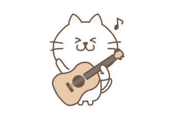 ギターを弾くネコ